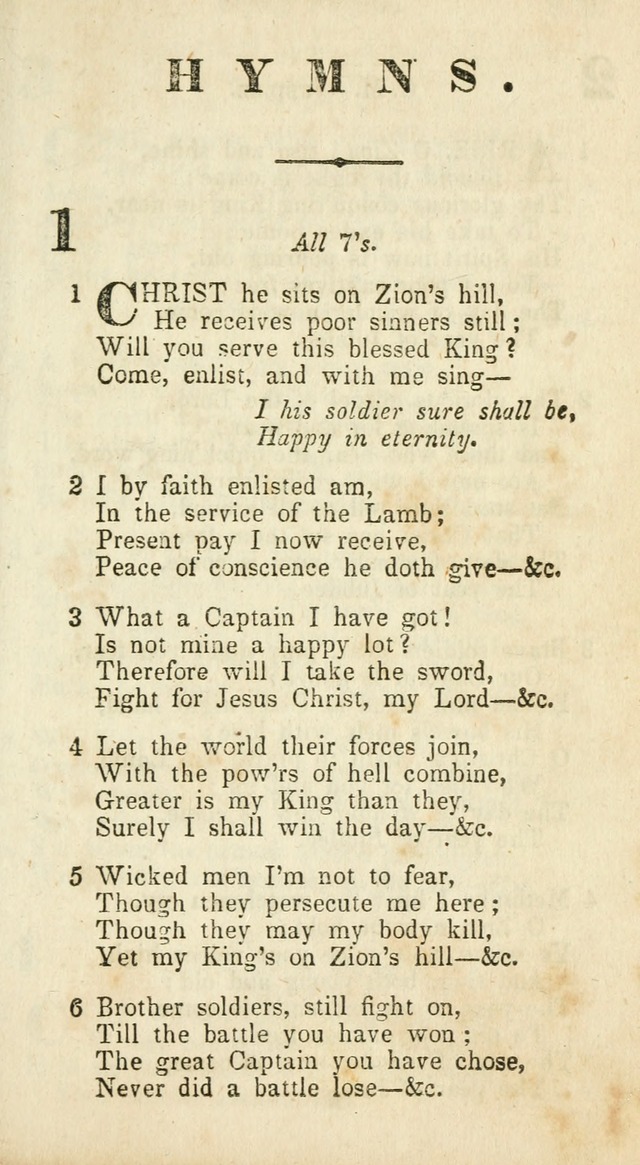 A Collection of Hymns: for camp meetings, revivals, &c., for the use of the Primitive Methodists page 7