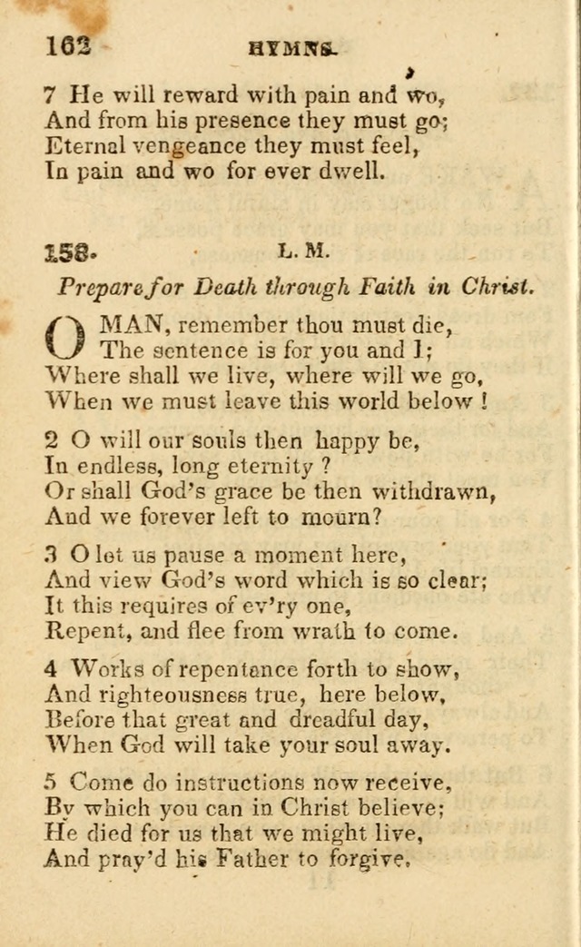 A Collection of Hymns, Designed for the Use of the Church of Christ page 163