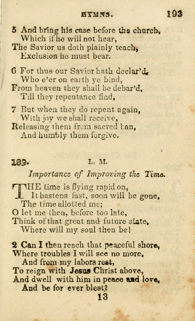 A Collection of Hymns, Designed for the Use of the Church of Christ page 194