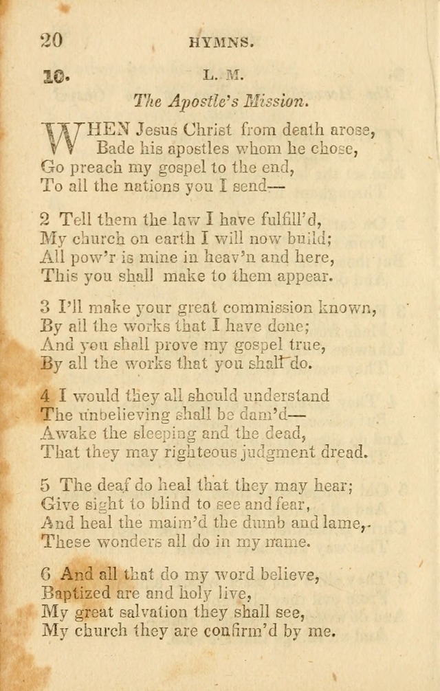 A Collection of Hymns, Designed for the Use of the Church of Christ page 21