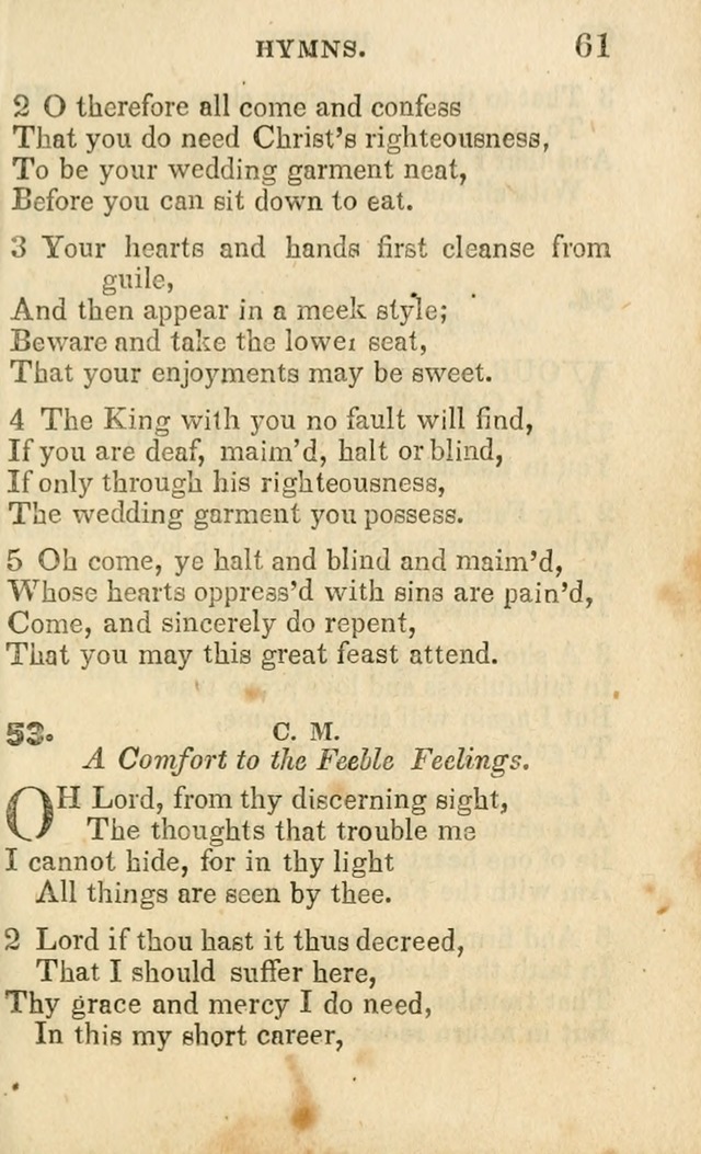 A Collection of Hymns, Designed for the Use of the Church of Christ page 62