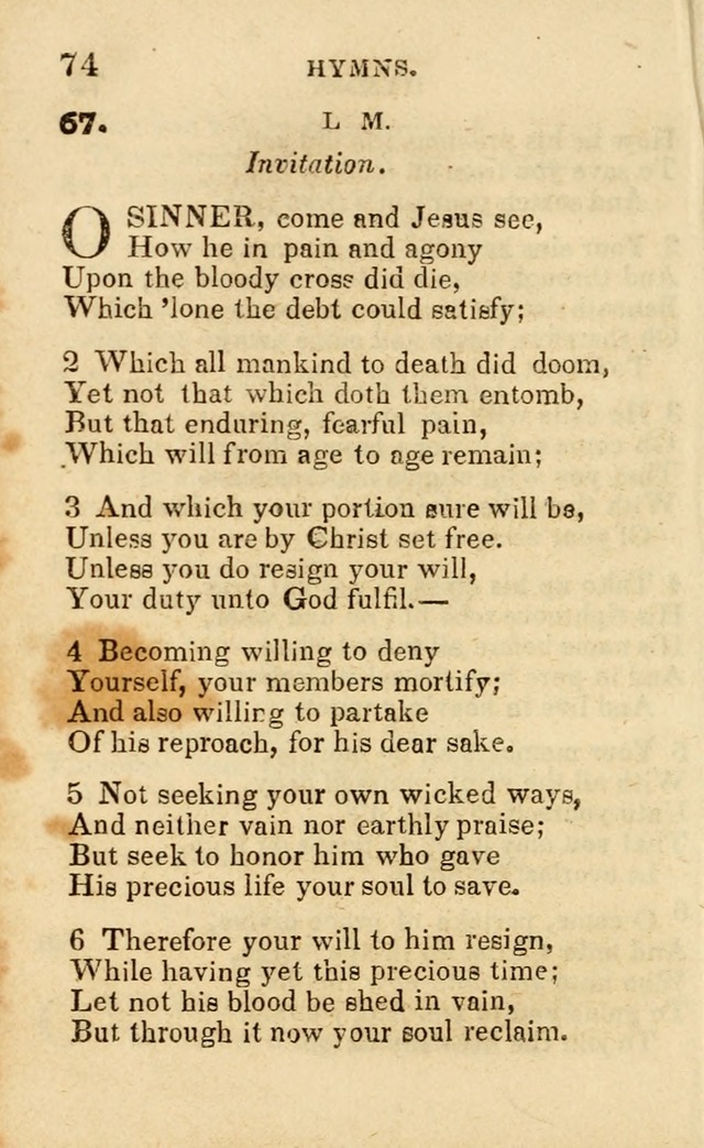 A Collection of Hymns, Designed for the Use of the Church of Christ page 75