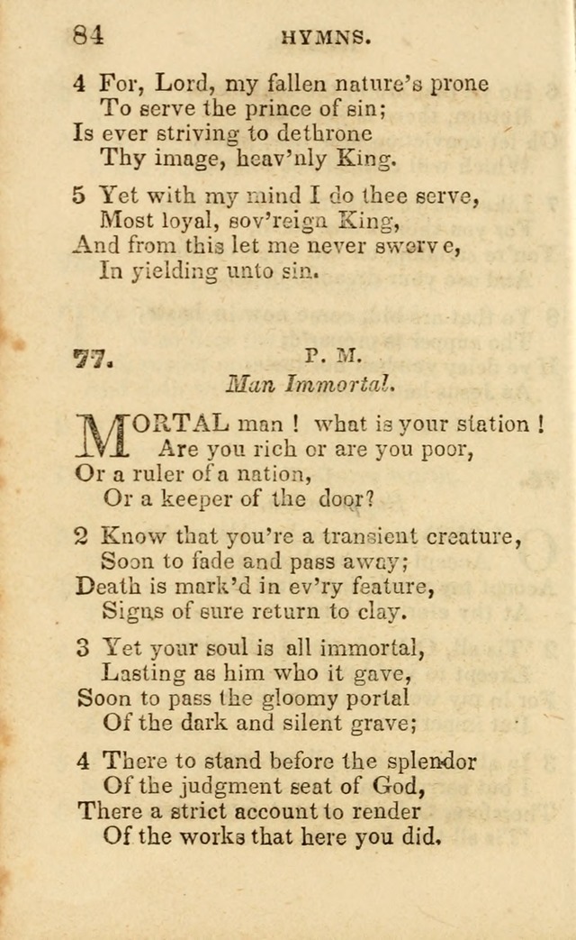 A Collection of Hymns, Designed for the Use of the Church of Christ page 85
