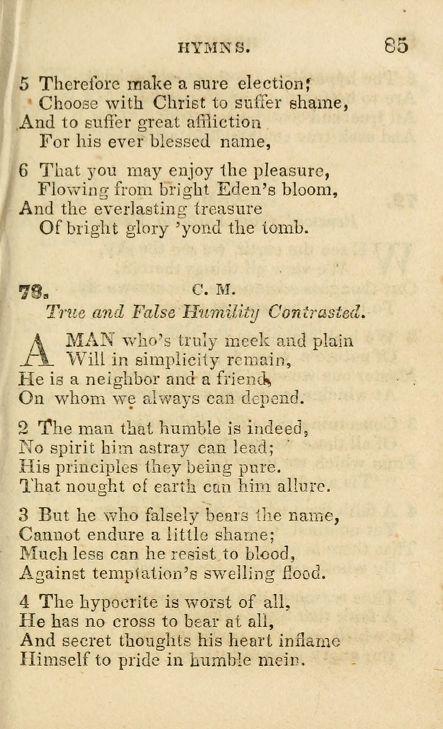 A Collection of Hymns, Designed for the Use of the Church of Christ page 86