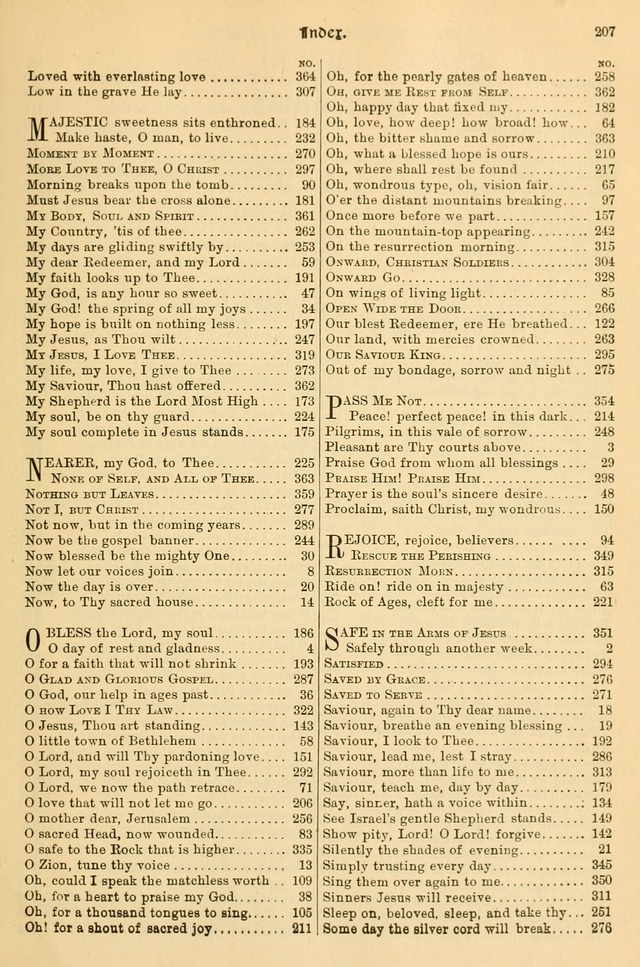 Church Hymns and Gospel Songs: for use in church services, prayer meetings, and other religious gatherings  page 205