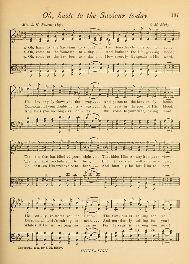 The Church and Home Hymnal: containing hymns and tunes for church service, for prayer meetings, for Sunday schools, for praise service, for home circles, for young people, children and special occasio page 150