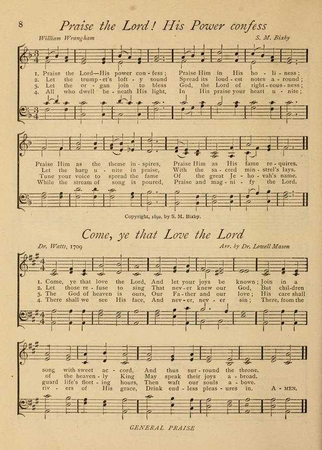 The Church and Home Hymnal: containing hymns and tunes for church service, for prayer meetings, for Sunday schools, for praise service, for home circles, for young people, children and special occasio page 19