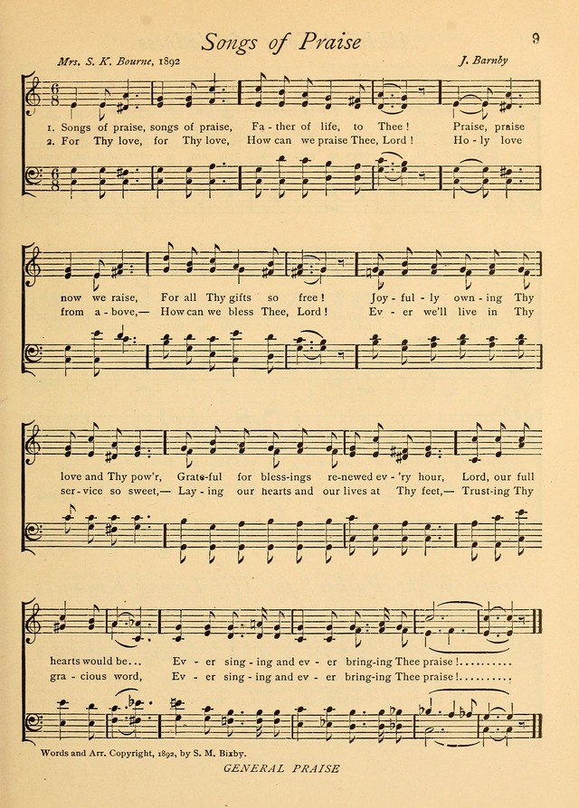 The Church and Home Hymnal: containing hymns and tunes for church service, for prayer meetings, for Sunday schools, for praise service, for home circles, for young people, children and special occasio page 20