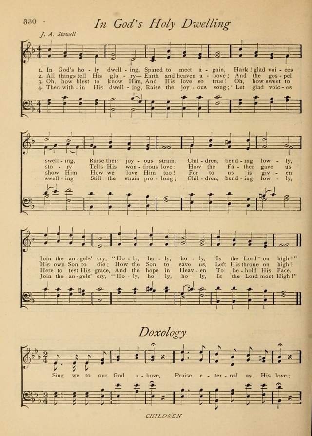 The Church and Home Hymnal: containing hymns and tunes for church service, for prayer meetings, for Sunday schools, for praise service, for home circles, for young people, children and special occasio page 343