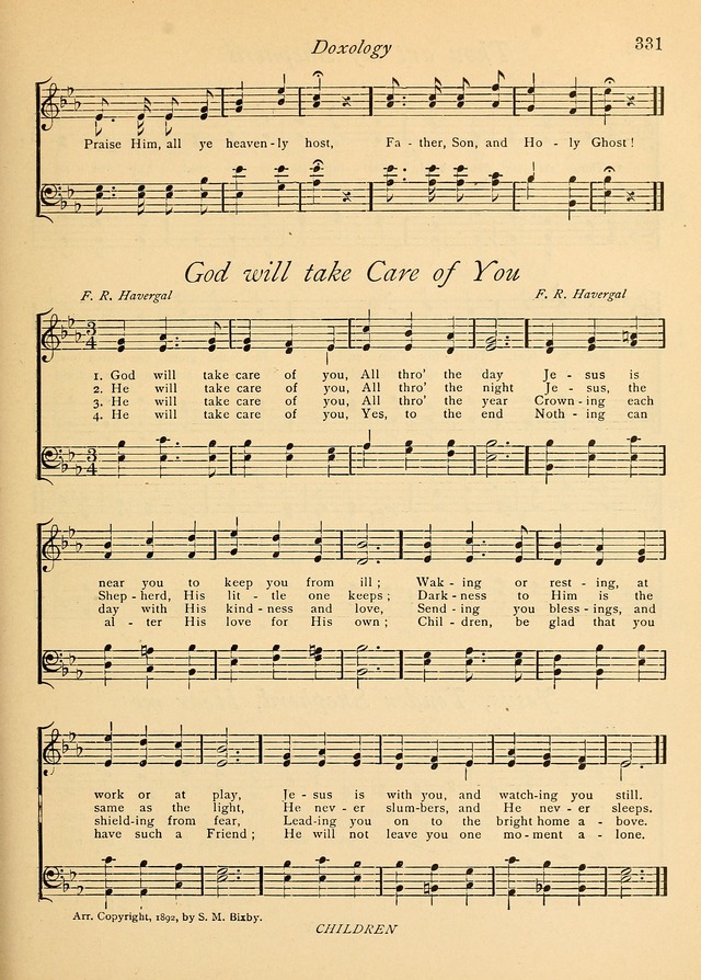 The Church and Home Hymnal: containing hymns and tunes for church service, for prayer meetings, for Sunday schools, for praise service, for home circles, for young people, children and special occasio page 344