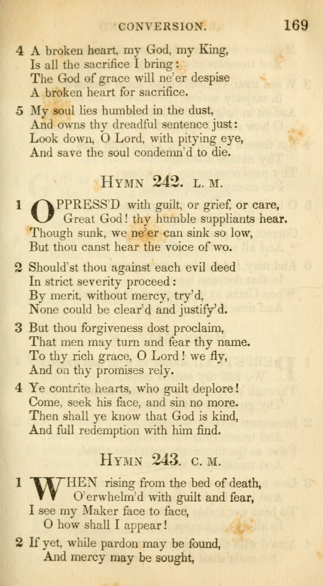 A Collection of Hymns and a Liturgy: for the use of Evangelical Lutheran Churches, to which are added prayers for families and individuals (New and Enl. Stereotype Ed.) page 169