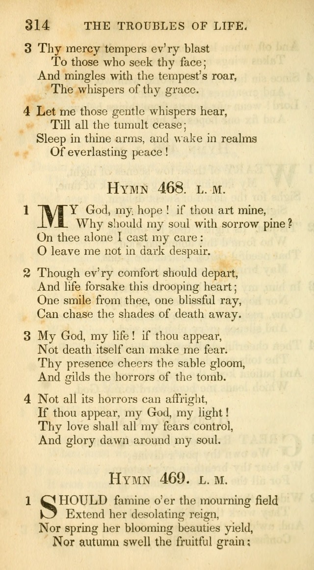 A Collection of Hymns and a Liturgy: for the use of Evangelical Lutheran Churches, to which are added prayers for families and individuals (New and Enl. Stereotype Ed.) page 314