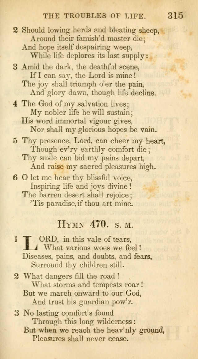 A Collection of Hymns and a Liturgy: for the use of Evangelical Lutheran Churches, to which are added prayers for families and individuals (New and Enl. Stereotype Ed.) page 315