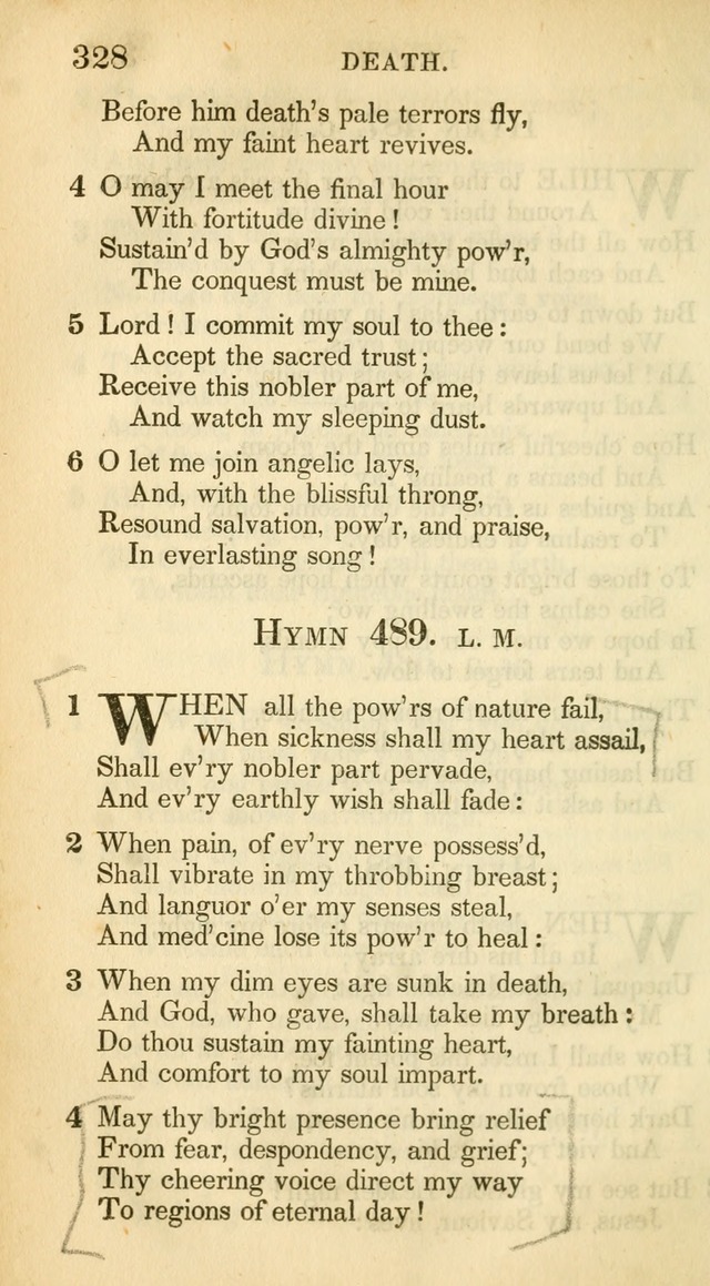A Collection of Hymns and a Liturgy: for the use of Evangelical Lutheran Churches, to which are added prayers for families and individuals (New and Enl. Stereotype Ed.) page 328