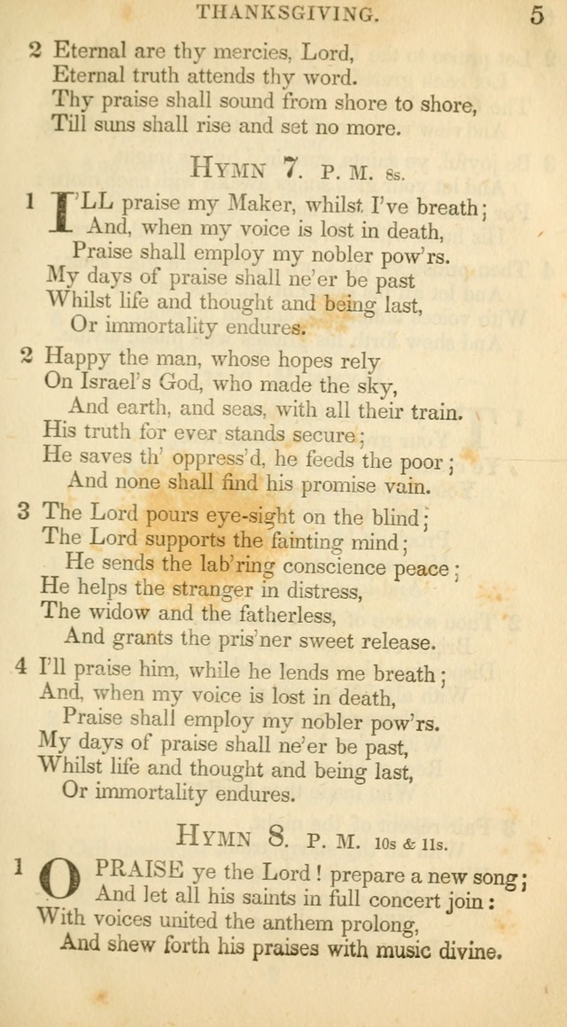 A Collection of Hymns and a Liturgy: for the use of Evangelical Lutheran Churches, to which are added prayers for families and individuals (New and Enl. Stereotype Ed.) page 5