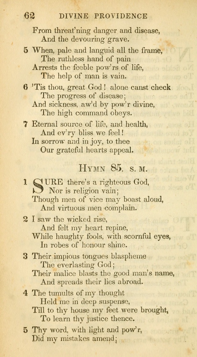 A Collection of Hymns and a Liturgy: for the use of Evangelical Lutheran Churches, to which are added prayers for families and individuals (New and Enl. Stereotype Ed.) page 62