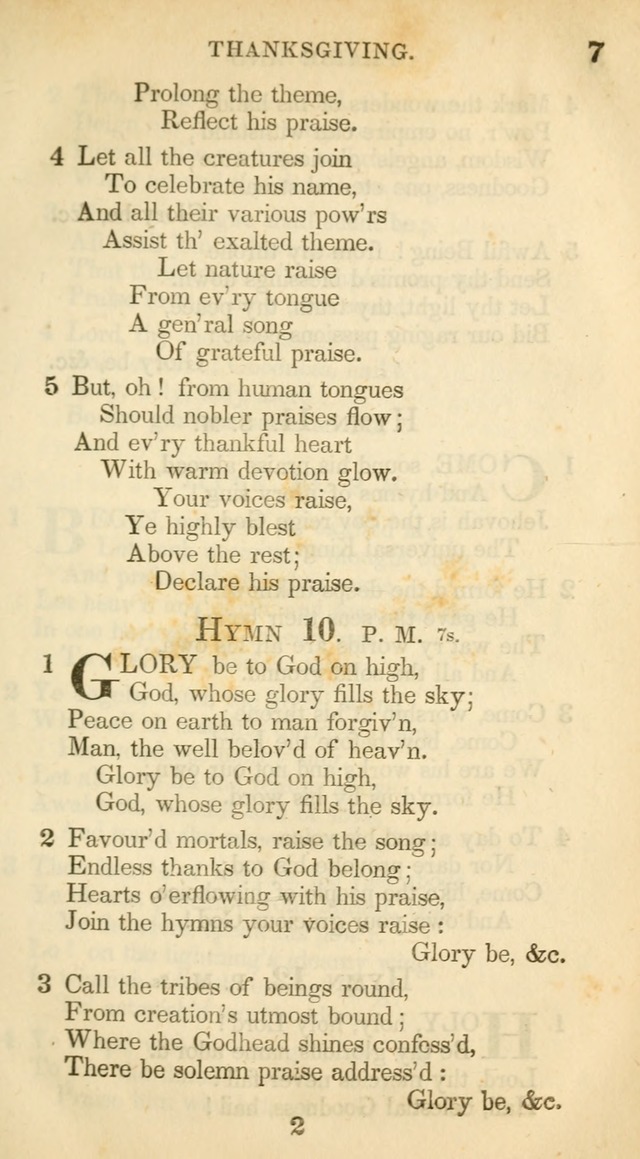 A Collection of Hymns and a Liturgy: for the use of Evangelical Lutheran Churches, to which are added prayers for families and individuals (New and Enl. Stereotype Ed.) page 7