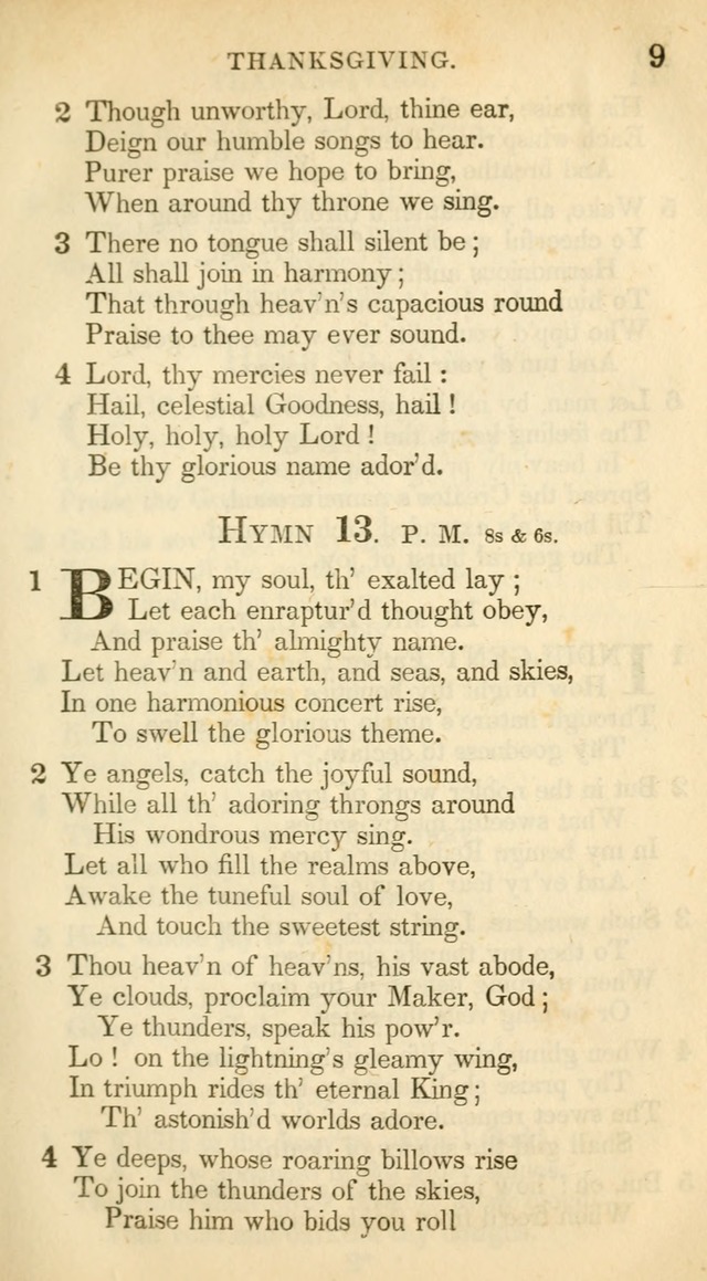 A Collection of Hymns and a Liturgy: for the use of Evangelical Lutheran Churches, to which are added prayers for families and individuals (New and Enl. Stereotype Ed.) page 9