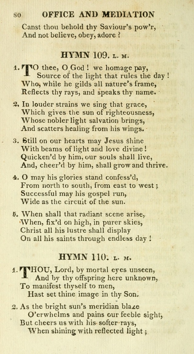 A Collection of Hymns and a Liturgy for the Use of Evangelical Lutheran Churches: to which are added prayers for families and individuals page 80
