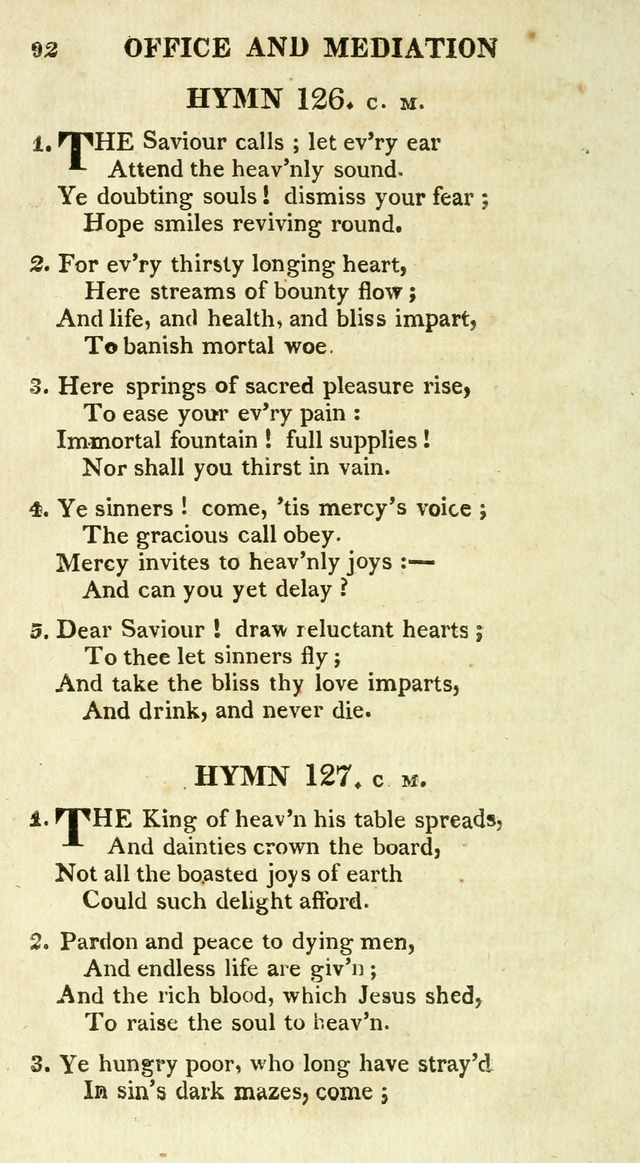 A Collection of Hymns and a Liturgy for the Use of Evangelical Lutheran Churches: to which are added prayers for families and individuals page 92