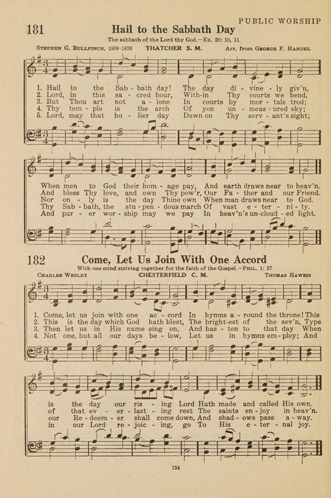 Church Hymnal, Mennonite: a collection of hymns and sacred songs suitable for use in public worship, worship in the home, and all general occasions (1st ed. ) [with Deutscher Anhang] page 134