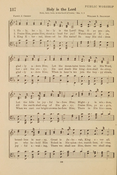 Church Hymnal, Mennonite: a collection of hymns and sacred songs suitable for use in public worship, worship in the home, and all general occasions (1st ed. ) [with Deutscher Anhang] page 138