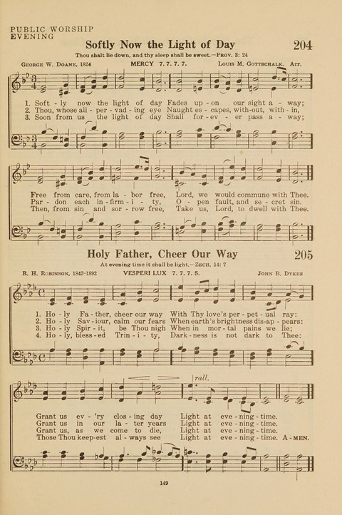 Church Hymnal, Mennonite: a collection of hymns and sacred songs suitable for use in public worship, worship in the home, and all general occasions (1st ed. ) [with Deutscher Anhang] page 149
