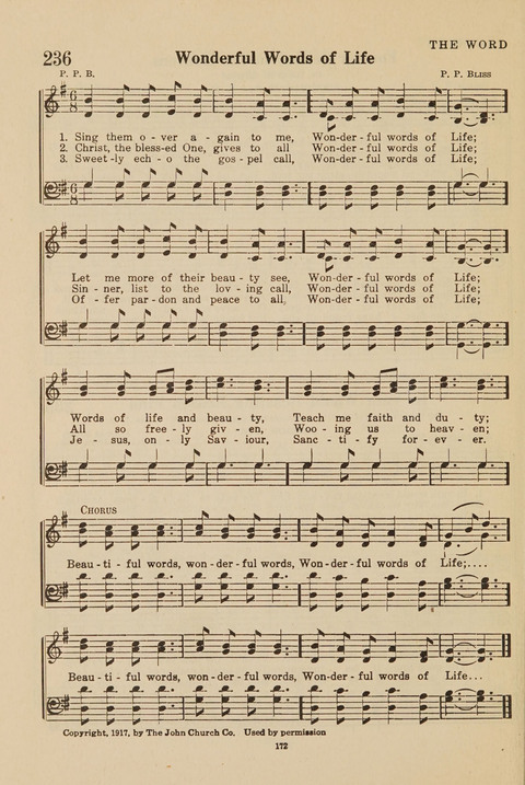 Church Hymnal, Mennonite: a collection of hymns and sacred songs suitable for use in public worship, worship in the home, and all general occasions (1st ed. ) [with Deutscher Anhang] page 172