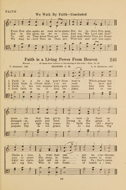 Church Hymnal, Mennonite: a collection of hymns and sacred songs suitable for use in public worship, worship in the home, and all general occasions (1st ed. ) [with Deutscher Anhang] page 179