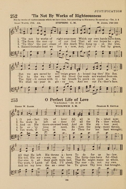 Church Hymnal, Mennonite: a collection of hymns and sacred songs suitable for use in public worship, worship in the home, and all general occasions (1st ed. ) [with Deutscher Anhang] page 184