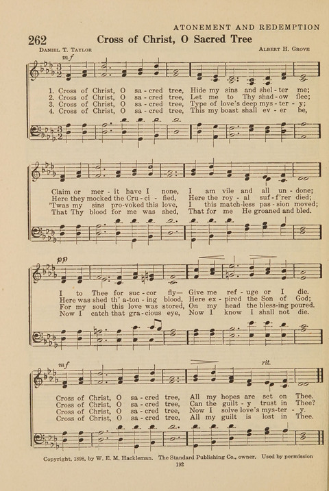 Church Hymnal, Mennonite: a collection of hymns and sacred songs suitable for use in public worship, worship in the home, and all general occasions (1st ed. ) [with Deutscher Anhang] page 192