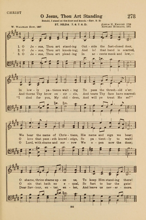 Church Hymnal, Mennonite: a collection of hymns and sacred songs suitable for use in public worship, worship in the home, and all general occasions (1st ed. ) [with Deutscher Anhang] page 205