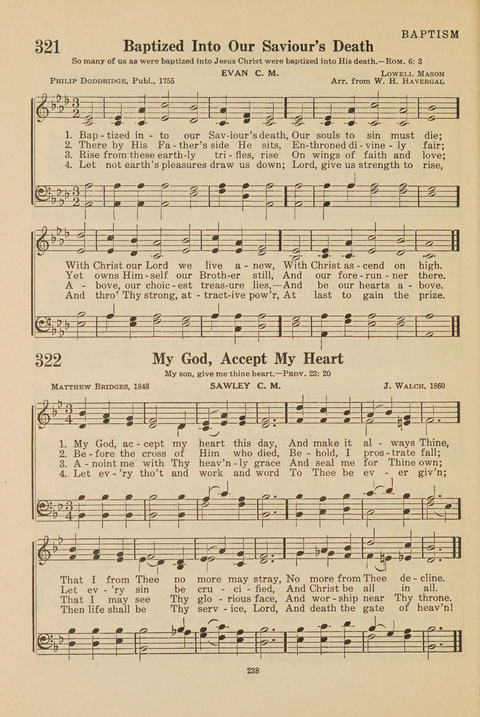 Church Hymnal, Mennonite: a collection of hymns and sacred songs suitable for use in public worship, worship in the home, and all general occasions (1st ed. ) [with Deutscher Anhang] page 238
