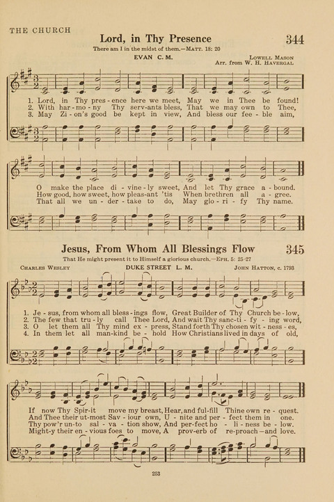Church Hymnal, Mennonite: a collection of hymns and sacred songs suitable for use in public worship, worship in the home, and all general occasions (1st ed. ) [with Deutscher Anhang] page 253
