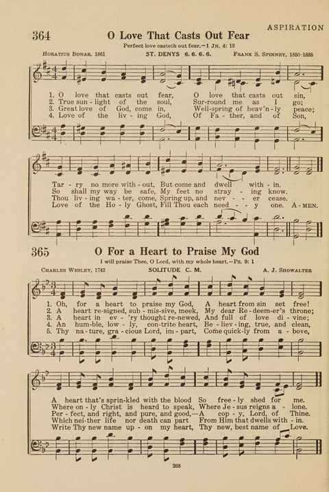 Church Hymnal, Mennonite: a collection of hymns and sacred songs suitable for use in public worship, worship in the home, and all general occasions (1st ed. ) [with Deutscher Anhang] page 268