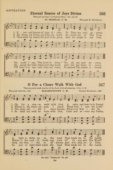 Church Hymnal, Mennonite: a collection of hymns and sacred songs suitable for use in public worship, worship in the home, and all general occasions (1st ed. ) [with Deutscher Anhang] page 269