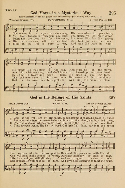 Church Hymnal, Mennonite: a collection of hymns and sacred songs suitable for use in public worship, worship in the home, and all general occasions (1st ed. ) [with Deutscher Anhang] page 293