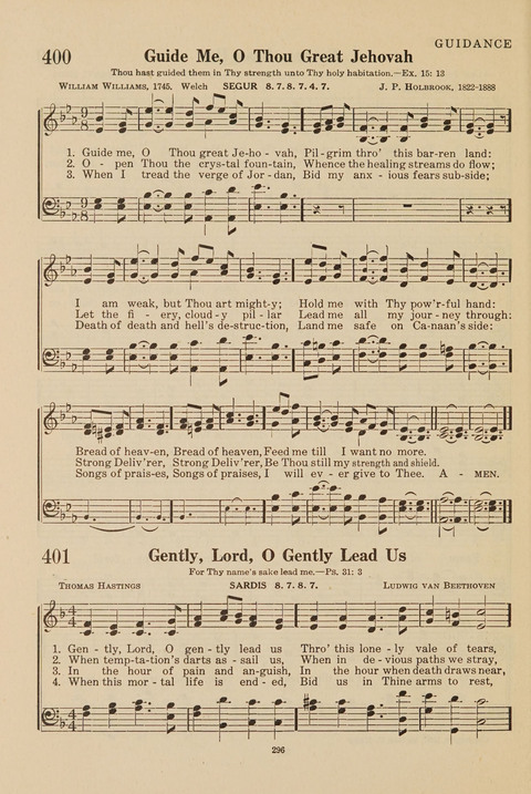 Church Hymnal, Mennonite: a collection of hymns and sacred songs suitable for use in public worship, worship in the home, and all general occasions (1st ed. ) [with Deutscher Anhang] page 296