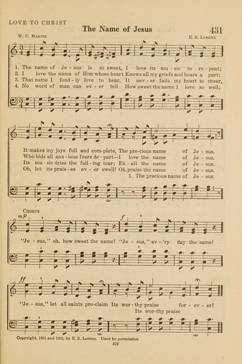Church Hymnal, Mennonite: a collection of hymns and sacred songs suitable for use in public worship, worship in the home, and all general occasions (1st ed. ) [with Deutscher Anhang] page 319