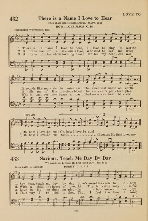 Church Hymnal, Mennonite: a collection of hymns and sacred songs suitable for use in public worship, worship in the home, and all general occasions (1st ed. ) [with Deutscher Anhang] page 320