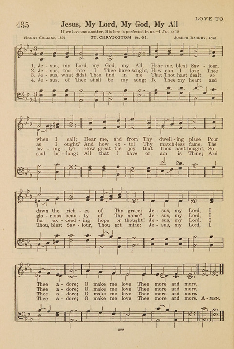 Church Hymnal, Mennonite: a collection of hymns and sacred songs suitable for use in public worship, worship in the home, and all general occasions (1st ed. ) [with Deutscher Anhang] page 322