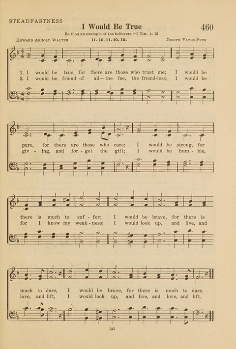 Church Hymnal, Mennonite: a collection of hymns and sacred songs suitable for use in public worship, worship in the home, and all general occasions (1st ed. ) [with Deutscher Anhang] page 343