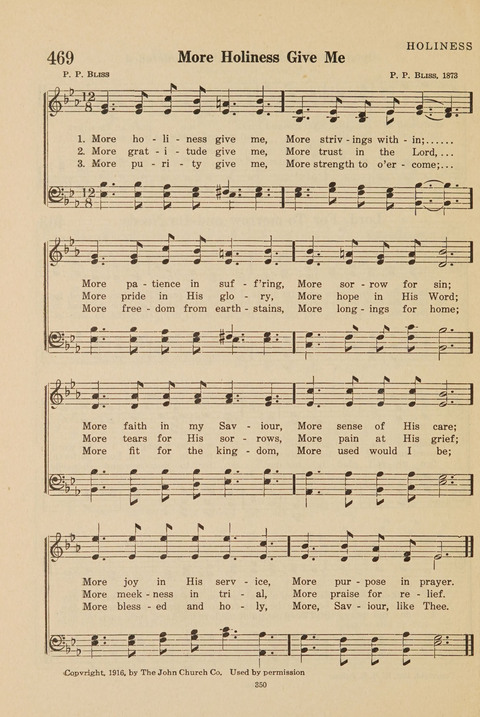Church Hymnal, Mennonite: a collection of hymns and sacred songs suitable for use in public worship, worship in the home, and all general occasions (1st ed. ) [with Deutscher Anhang] page 350