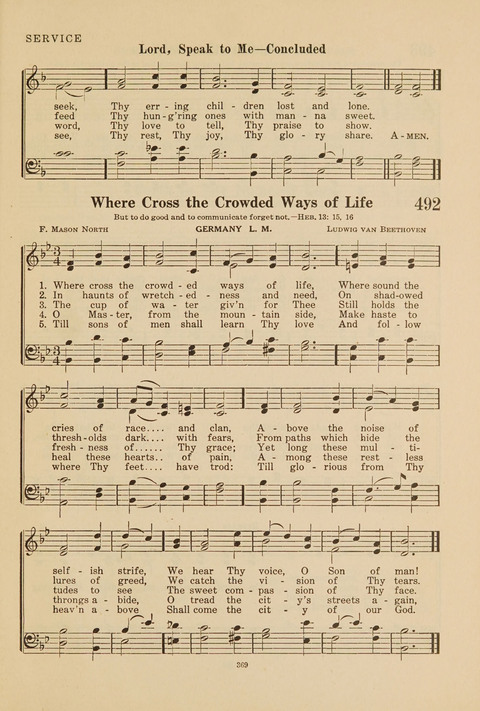 Church Hymnal, Mennonite: a collection of hymns and sacred songs suitable for use in public worship, worship in the home, and all general occasions (1st ed. ) [with Deutscher Anhang] page 369