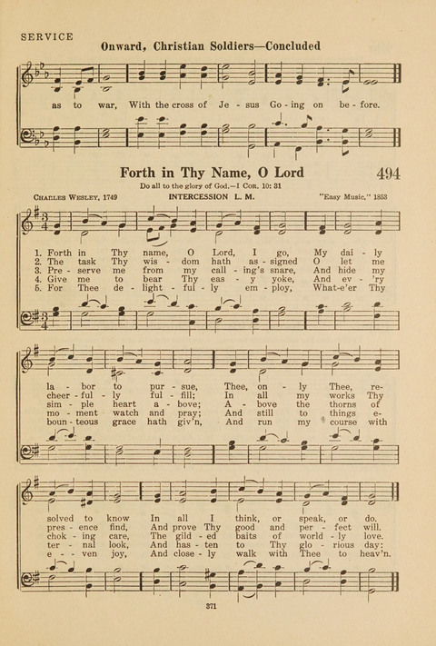 Church Hymnal, Mennonite: a collection of hymns and sacred songs suitable for use in public worship, worship in the home, and all general occasions (1st ed. ) [with Deutscher Anhang] page 371
