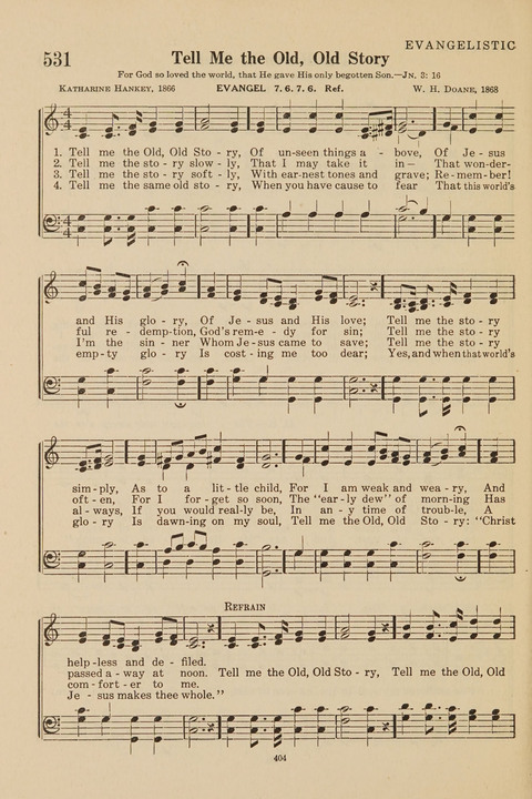 Church Hymnal, Mennonite: a collection of hymns and sacred songs suitable for use in public worship, worship in the home, and all general occasions (1st ed. ) [with Deutscher Anhang] page 404