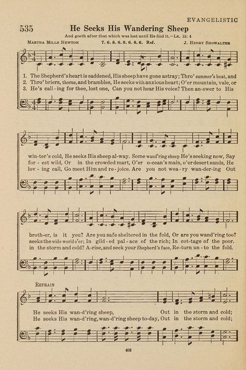 Church Hymnal, Mennonite: a collection of hymns and sacred songs suitable for use in public worship, worship in the home, and all general occasions (1st ed. ) [with Deutscher Anhang] page 408