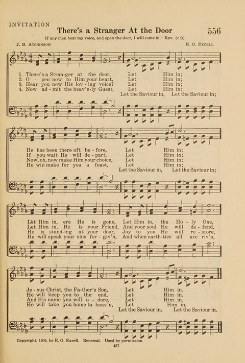 Church Hymnal, Mennonite: a collection of hymns and sacred songs suitable for use in public worship, worship in the home, and all general occasions (1st ed. ) [with Deutscher Anhang] page 427