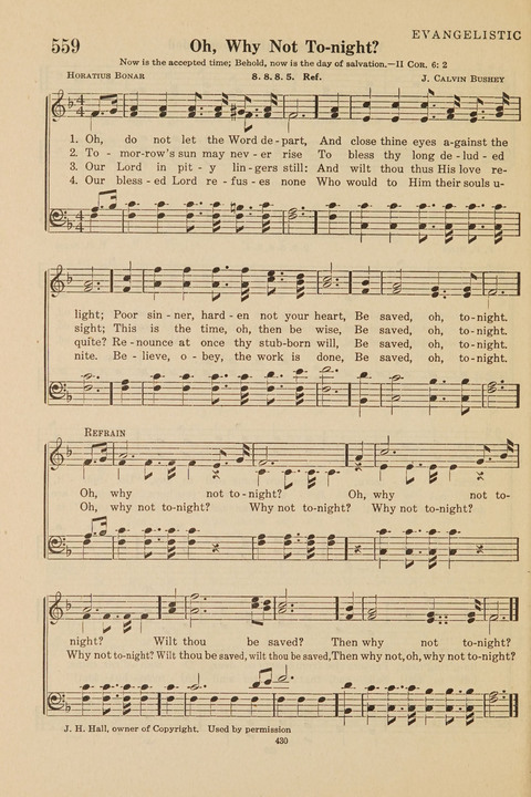 Church Hymnal, Mennonite: a collection of hymns and sacred songs suitable for use in public worship, worship in the home, and all general occasions (1st ed. ) [with Deutscher Anhang] page 430