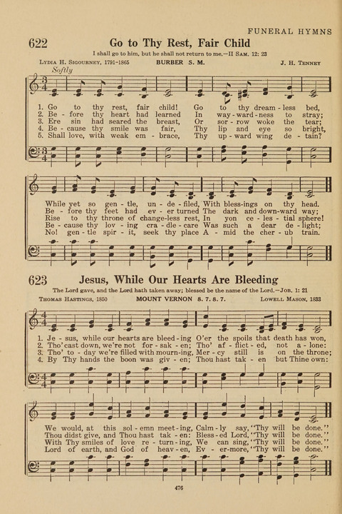 Church Hymnal, Mennonite: a collection of hymns and sacred songs suitable for use in public worship, worship in the home, and all general occasions (1st ed. ) [with Deutscher Anhang] page 476